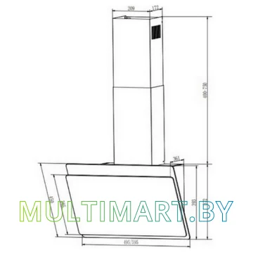 Вытяжка Faber Tocco WH 50 (330.0702.954) картинка 2